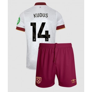 West Ham United Mohammed Kudus #14 Dětské Alternativní dres komplet 2024-25 Krátký Rukáv (+ trenýrky)